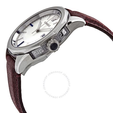 glaze quartz white dial brown leather ladies watch vera00118